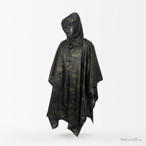 PONCHO CAMOUFLAGE MULTICAM NOIR - LIVRAISON GRATUITE