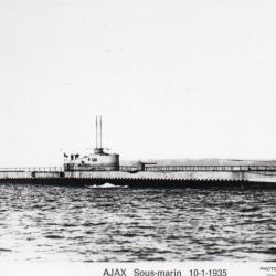 Carte Postale Sous-marin AJAX 10-1-1935 - N&deg;8066