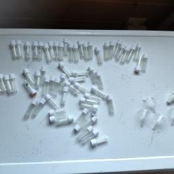 60 tubes dosettes gradu&eacute;s , pr&eacute;paration poudre noire