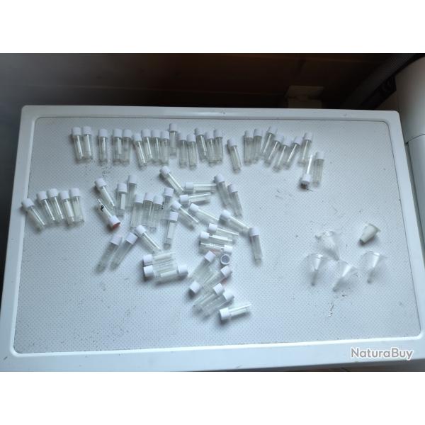 60 tubes dosettes gradu�s , pr�paration poudre noire