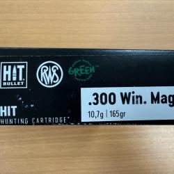 VENTE FLASH RWS CAL 300 WIN MAG HIT 10.7G VENDU PAR 2 BTES FRAIS DE PORT OFFERT