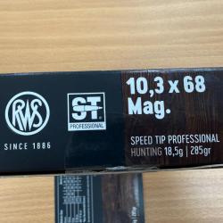 VENTE FLASH RWS CAL 10.3X68 ST 18.5G VENDU PAR 2 BTES FRAIS DE PORT OFFERT