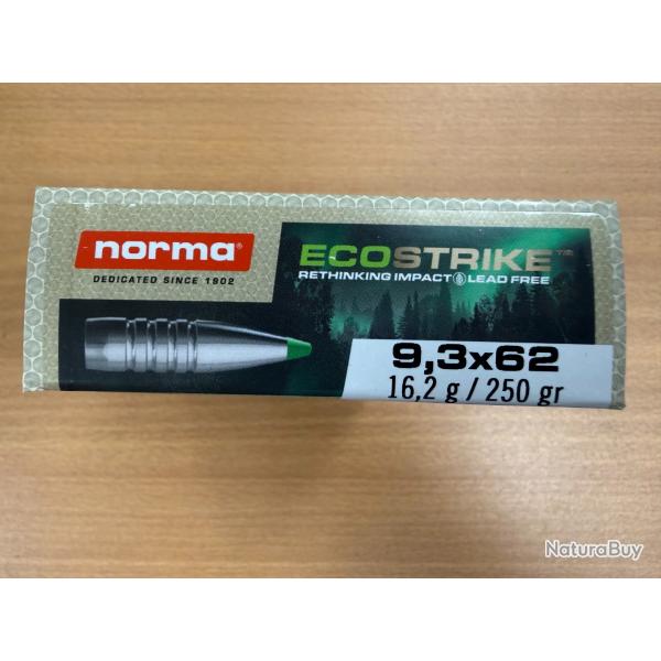 VENTE FLASH NORMA CAL 9.3X62 16.2G ECOSTRIKE VENDU PAR 2 BTES FRAIS DE PORT OFFERT