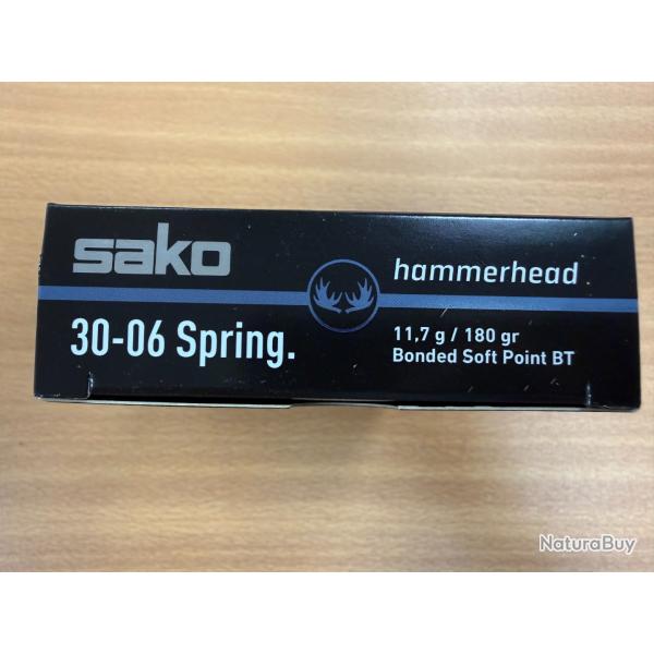 VENTE FLASH SAKO CAL 30-06 HAMMERHEAD 11.7G VENDU PAR 2 BTES FRAIS DE PORT OFFERT