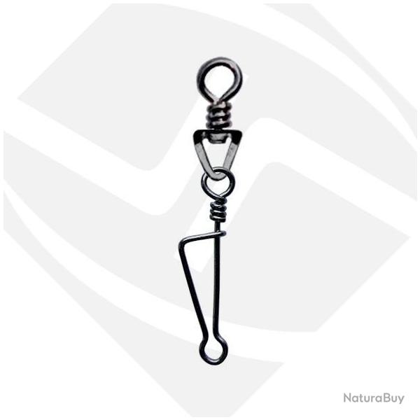 Emerillon Agrafe Sunset Triangle Swivel W/ Italian Snap St-S-3056 Par 6 1/0 55kg BLACK - NICKEL