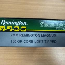 VENTE FLASH REMINGTON CAL 7 REM MAG CORE-LOKT 150GR VENDU PAR 2 BTES FRAIS DE PORT OFFERT