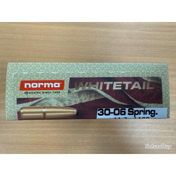 VENTE FLASH NORMA CAL 30-06 11.7G WHITETAIL VENDU PAR 2 BTES FRAIS DE PORT OFFERT