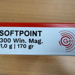 VENTE FLASH GECO CAL 300 WIN MAG SOFFPOINT 11G VENDU PAR 2 BTES FRAIS DE PORT OFFERT