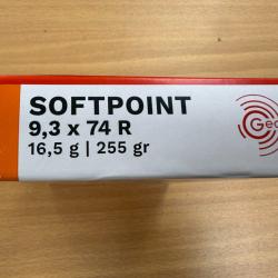 VENTE FLASH GECO CAL 9.3X74R SOFTPOINT 12.5G VENDU PAR 2 BTES FRAIS DE PORT OFFERT