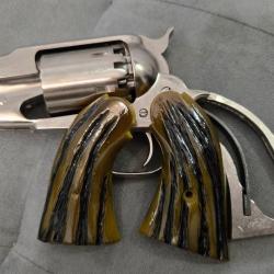 Belles plaquettes de crosse pour pietta 1858 Remington fa&ccedil;on "old West" corne br&ucirc;l&eacute;e !
