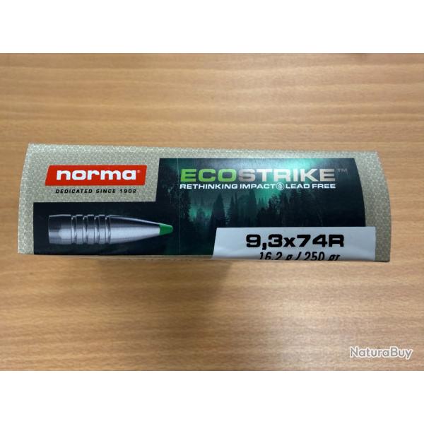 VENTE FLASH NORMA CAL 9.3X74R ECOSTRIKE 16.2G VENDU PAR 2 BTES FRAIS DE PORT OFFERT