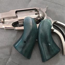 Belles plaquettes de crosse pour pietta 1858 Remington fa&ccedil;on &eacute;meraude vertes paillett&eacute;es !