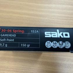 VENTE FLASH SAKO CAL 30-06 GAMEHEAD SOFT PIOT 9.7G VENDU PAR 2 BTS FRAIS DE PORT OFFERT