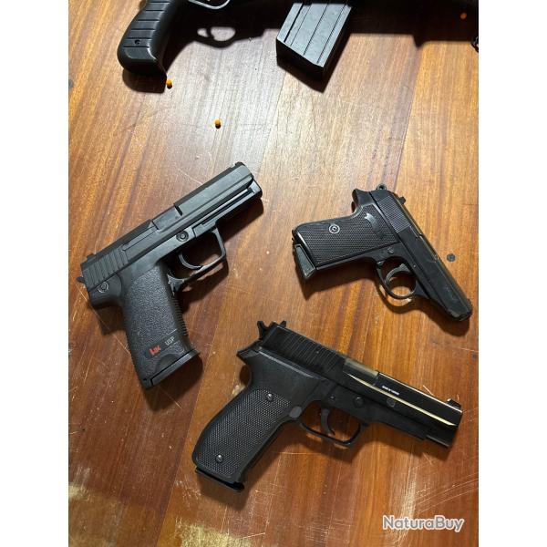 Lot pistolets airsoft