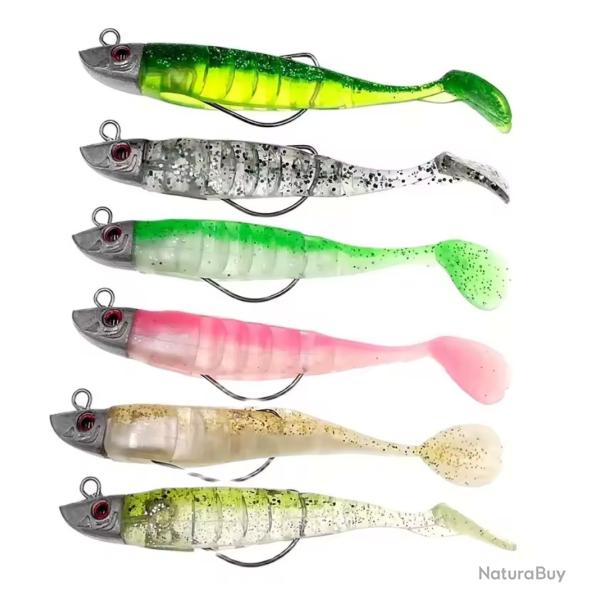 LOT de 6 Leurres Souple SHAD 13 cm 26 Gr