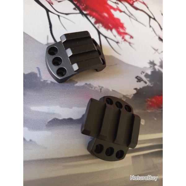 EXTENSION tactique HAWKE pour colliers � 25.4mm Dessus de bague triple vis rails picatinny
