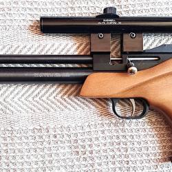 Pistolet initiation comp&eacute;tition SNOWPEAK CP1M au CO2 12g calibre 4.5mm diabolo ambidextre + lunette