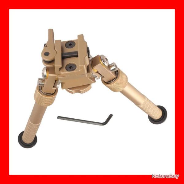 Bipied rotatif couleur sable pour fusil tactique