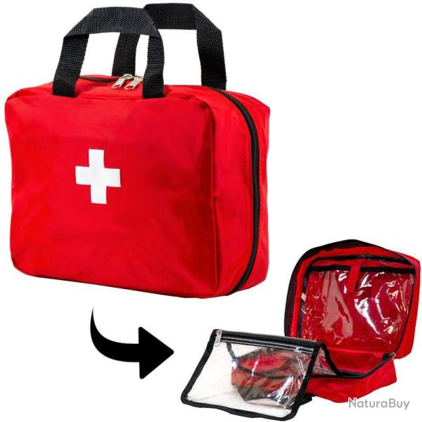 Trousse de secours vide YLEA souple rouge taille L