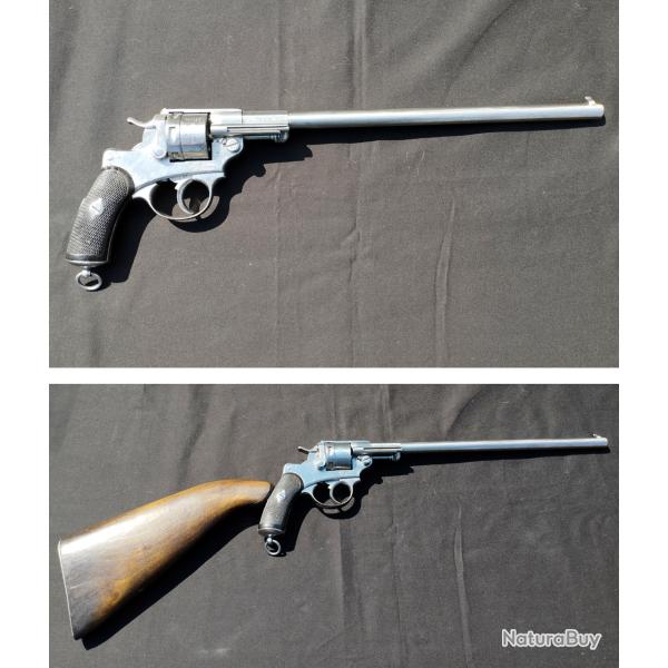 ''Revolver mod�le 1873 - version r�glementaire transform�e civile � carabine � fin XIXe si�cle''
