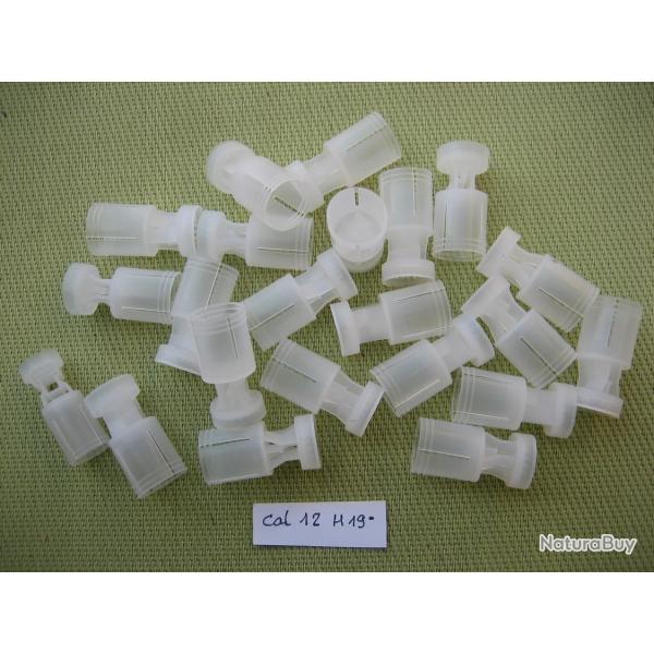 100 Bourres � jupe cal 12 hauteur 19 pour chargements 32 � 36 g