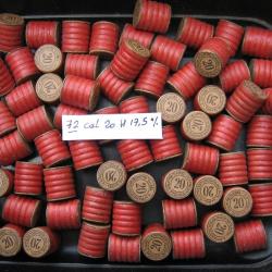 72  bourres  Gabel cal 20 hauteur 17,5 mm