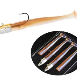 SHAD ALLBUE Orange, 2 T&ecirc;tes + 4 Queues 13cm 22gr