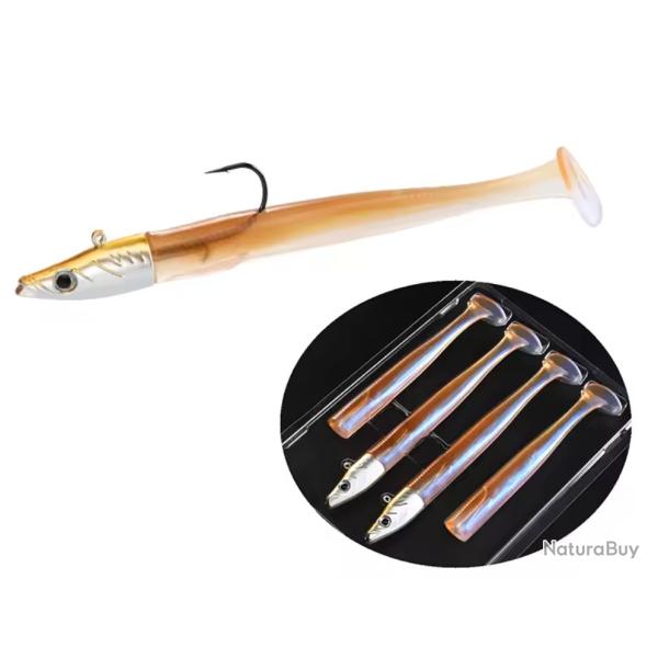 SHAD ALLBUE Orange, 2 T�tes + 4 Queues 13cm 22gr