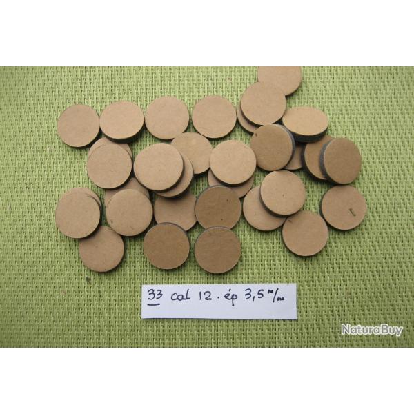 33 bourres de compl�ment cal 12 �paisseur 3,5 mm