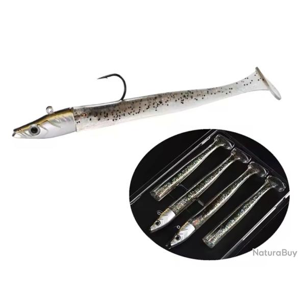 SHAD ALLBUE Gris, 2 T�tes + 4 Queues 13cm 22gr