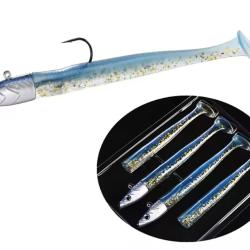 SHAD ALLBUE Bleu, 2 T&ecirc;tes + 4 Queues 13cm 22gr