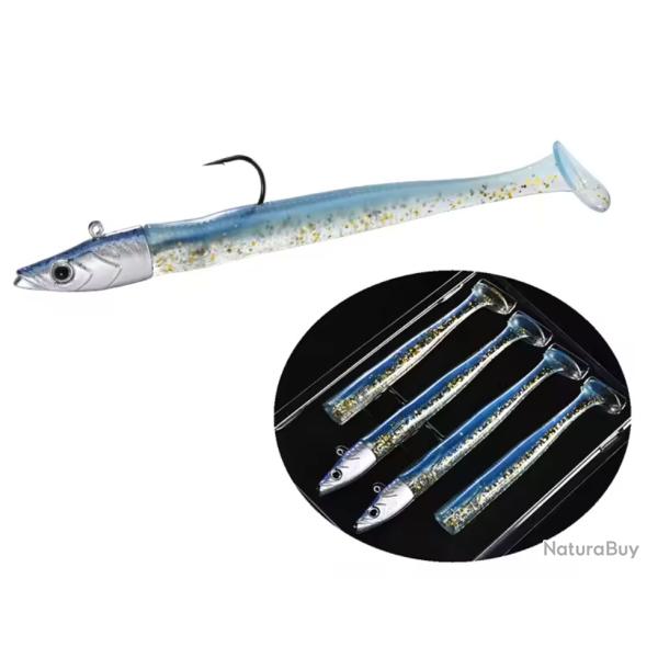 SHAD ALLBUE Bleu, 2 T�tes + 4 Queues 13cm 22gr