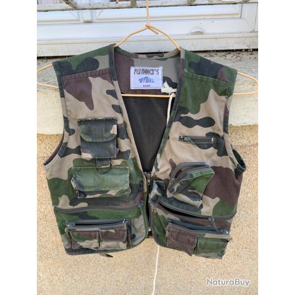 Gilet chasse p�che enfant 6 ans camo