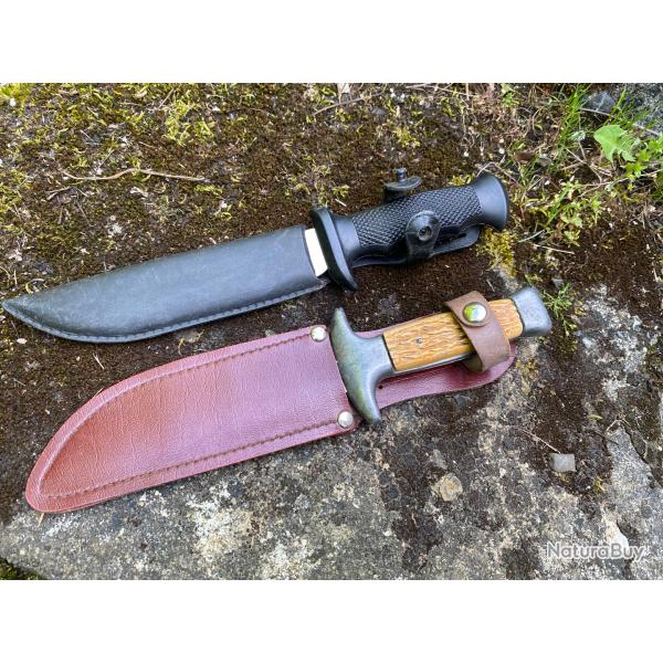 Lot de 2 couteaux: Chasse, scout, plong�e.