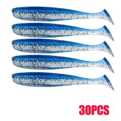 30 Queues SHAD Souple 90mm Bleu
