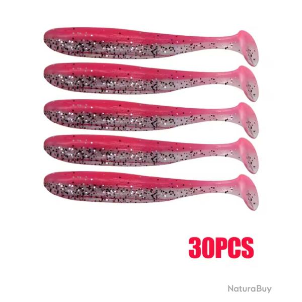 30 Queues SHAD Souple 90mm Rose