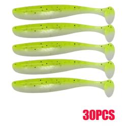 30 Queues SHAD Souple 90mm Jaune