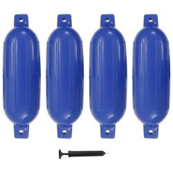 Pare-choc de bateau 4 pcs bleu 58,5x16,5 cm PVC