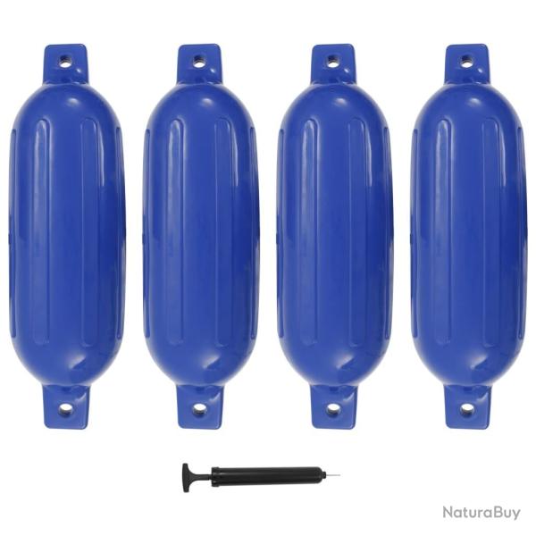 Pare-choc de bateau 4 pcs bleu 58,5x16,5 cm PVC