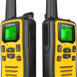 Talkie Walkie Rechargeable 16 Canaux 142 Codes VOX LED Longue Port&eacute;e P&ecirc;che Randonn&eacute;e Camping Chasse