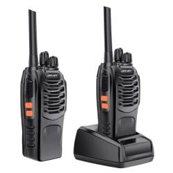 Talkie Walkie2pcs 446 MHz 16 Canaux  Rechargeable IP65 Torche Ecouteur V&eacute;lo Chasse P&ecirc;che Randonn&eacute;e