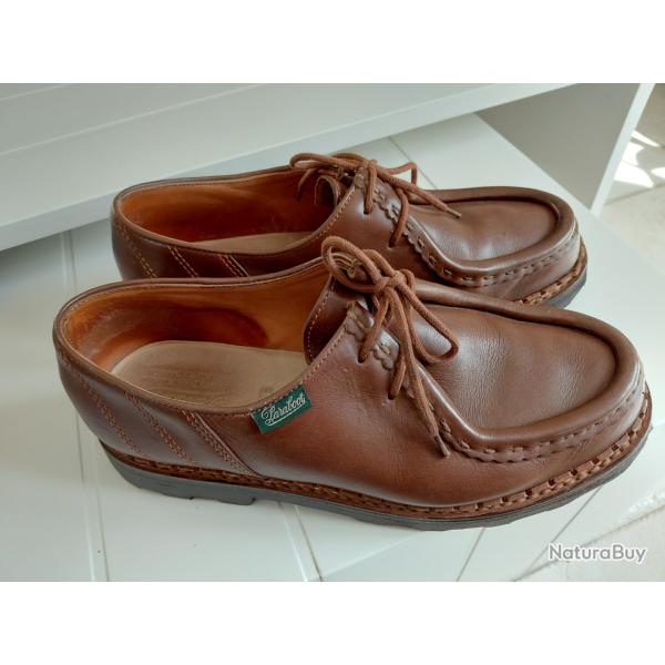 Chaussures PARABOOT Morzine marche II,lisse marron, dessus Veau pleine fleur ,P 43