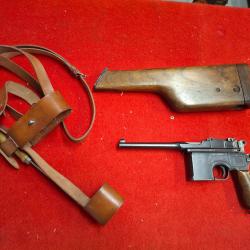 MAUSER C96 CAL : 7.63 MAUSER EN EXCELLENT ETAT + CROSSE + SANGLE + 50 BALLES OFFERTES