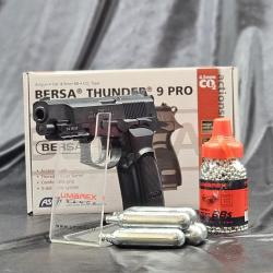 Pack pr&ecirc;t &agrave; tirer Bersa Thunder 9 pro calibre 4,5 mm bille acier + 1500 Bille + 5X capsules CO2