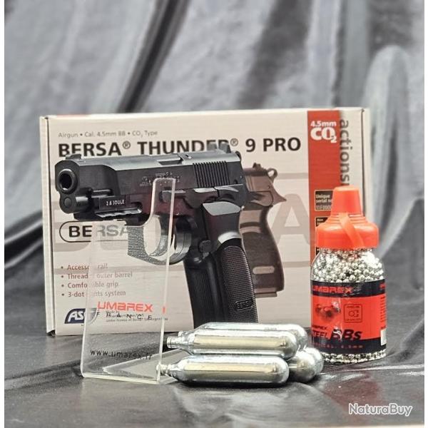 Pack pr�t � tirer Bersa Thunder 9 pro calibre 4,5 mm bille acier + 1500 Bille + 5X capsules CO2