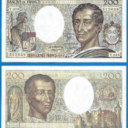 France 200 Francs 1983 Billet Montesquieu Franc