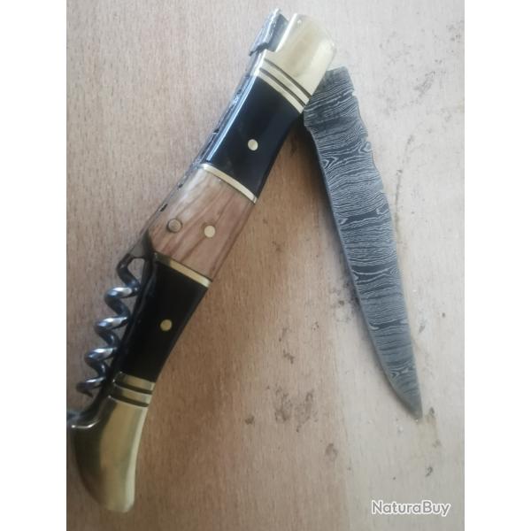 Couteau pliant lame damas