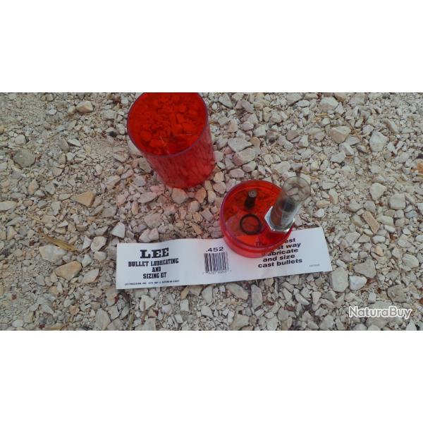 KIT DE RECALIBRAGE ET GRAISSAGE D'OGIVES LEE CAL .452
