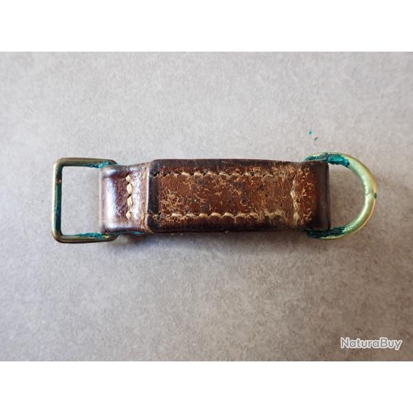 Passant de ceinturon cuir pour la dague ou sabre d'Officier Suisse. Brelage
