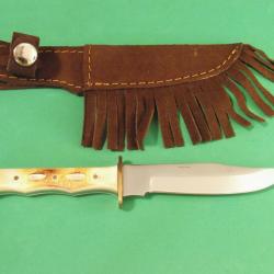 Davy Crockett - COUTEAU de Trappeur MANCHE OS Ole Smoky Dakota Skinner CHASSE RANDO CAMPING